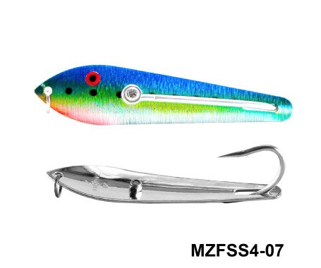 Fishing Spoon with Single Hooks - (Size: 4)